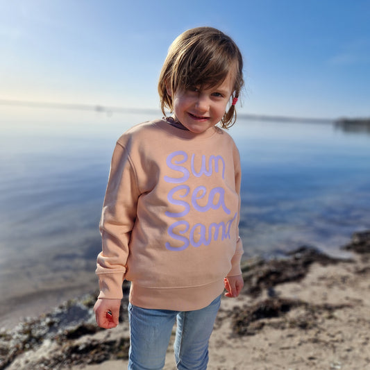 Kinder Sweatshirt SUN SEA SAND (fraiche peche/violet) lovingsoul