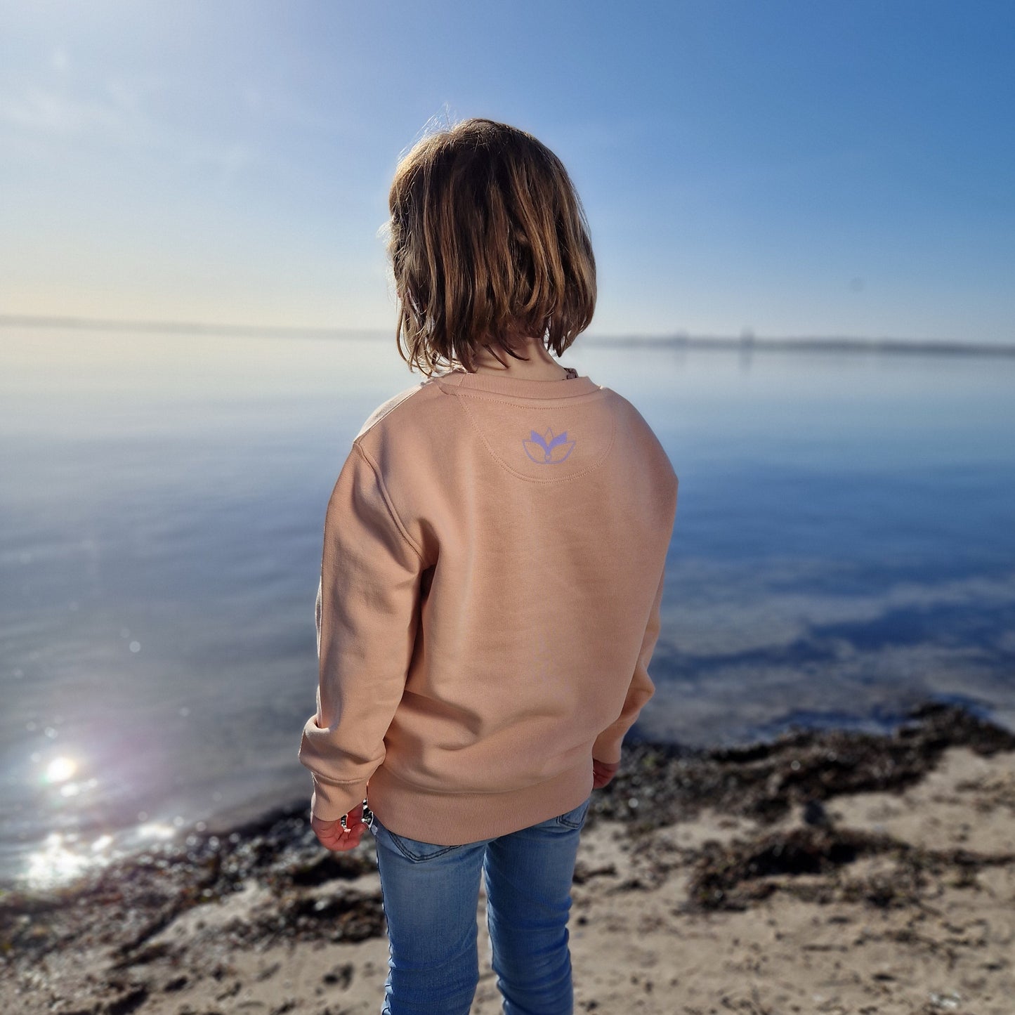Kinder Sweatshirt SUN SEA SAND (fraiche peche/violet) lovingsoul