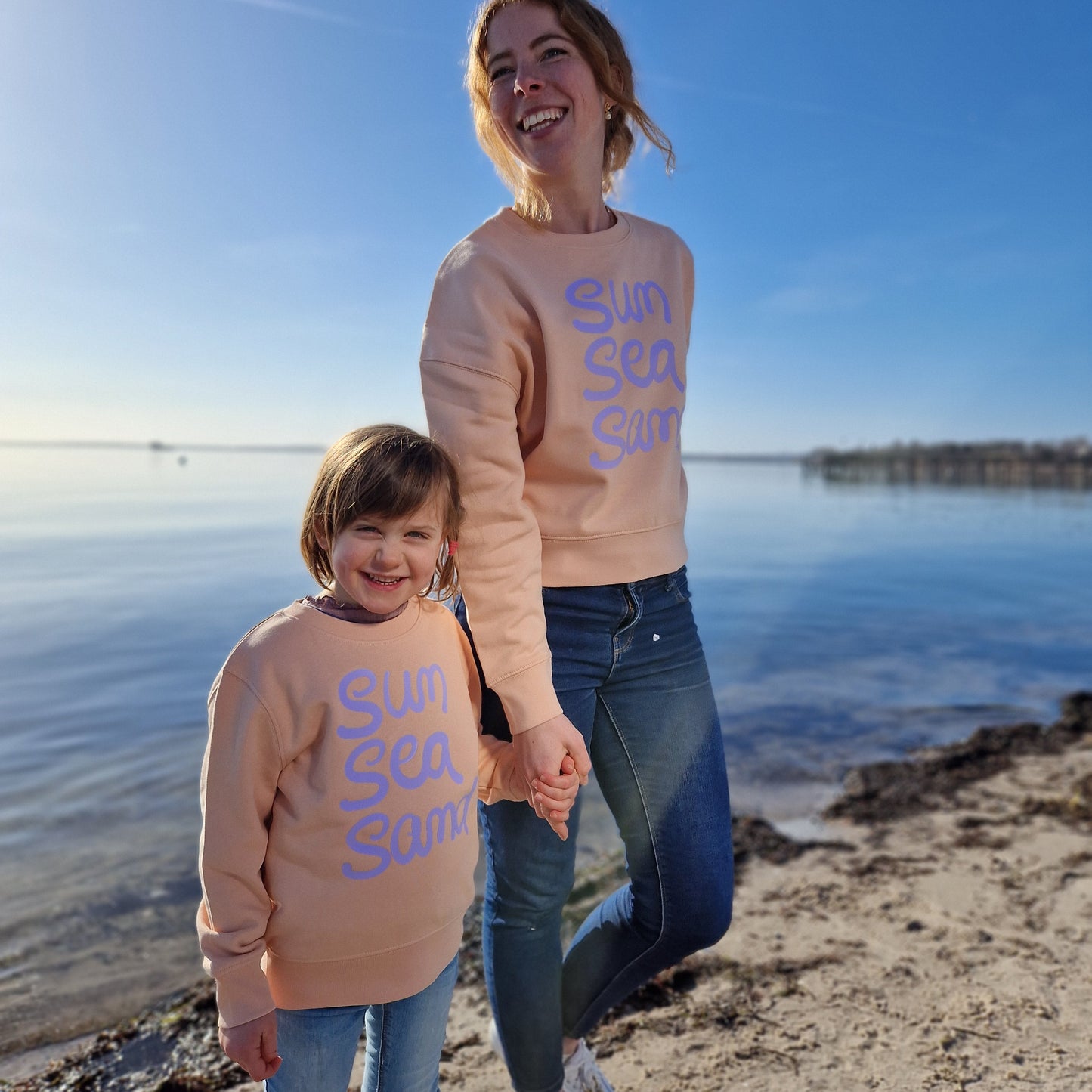 Kinder Sweatshirt SUN SEA SAND (fraiche peche/violet) lovingsoul