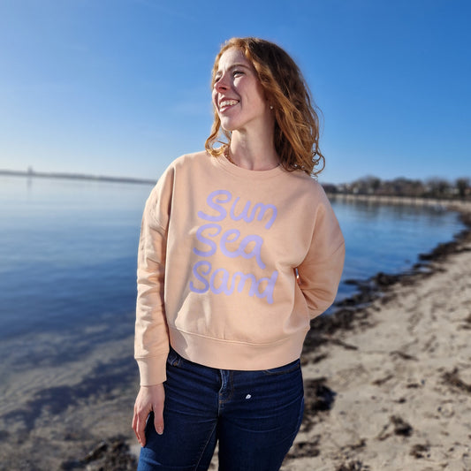 Sweatshirt SUN SEA SAND (fraiche peche/violet) lovingsoul