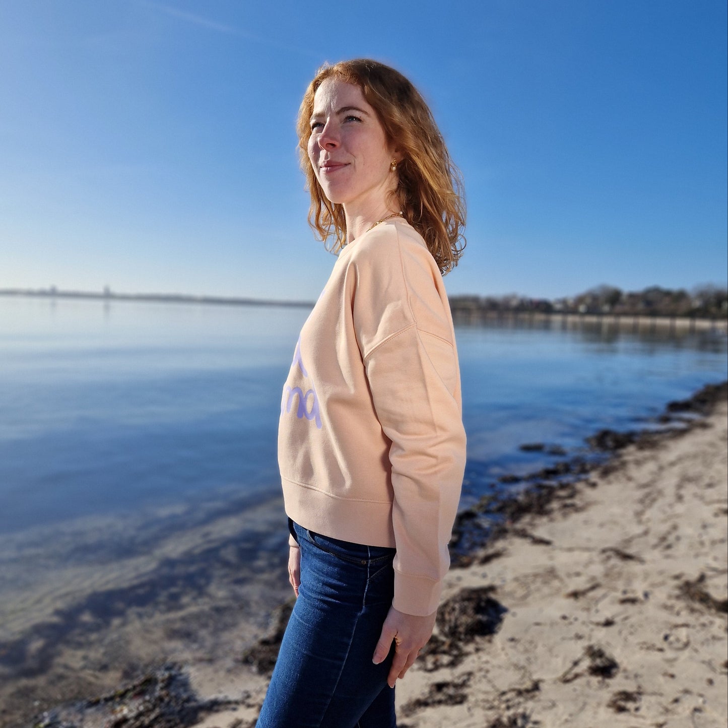 Sweatshirt SUN SEA SAND (fraiche peche/violet) lovingsoul