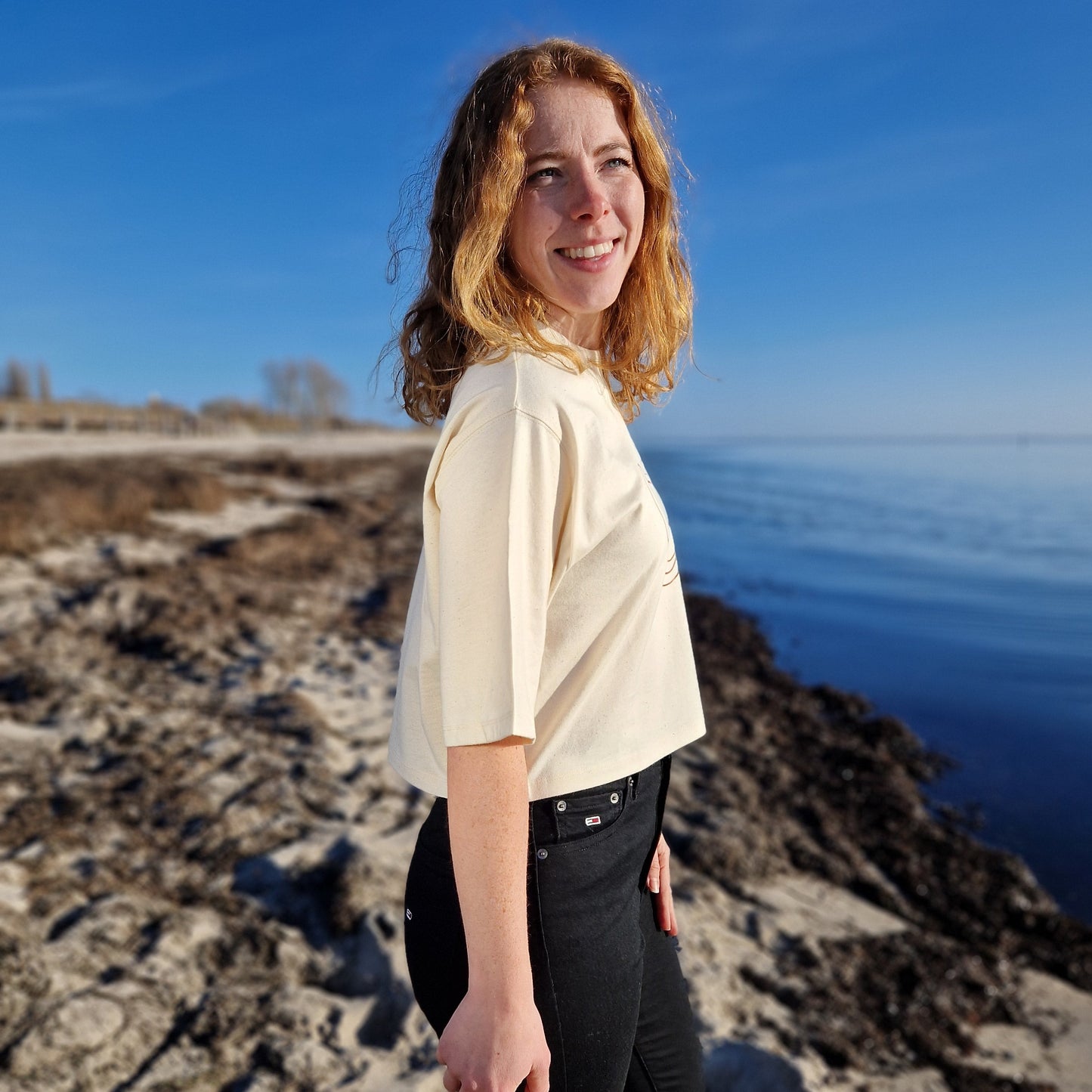 T-Shirt GANESHA (natural raw/texas orange) lovingsoul