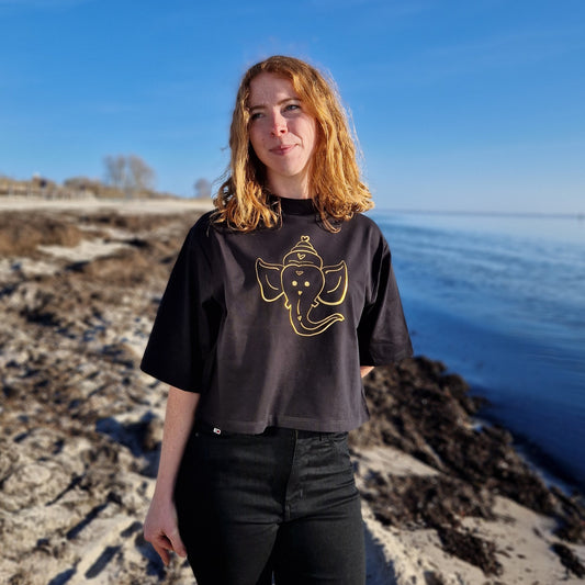 T-Shirt GANESHA (black/gold) lovingsoul