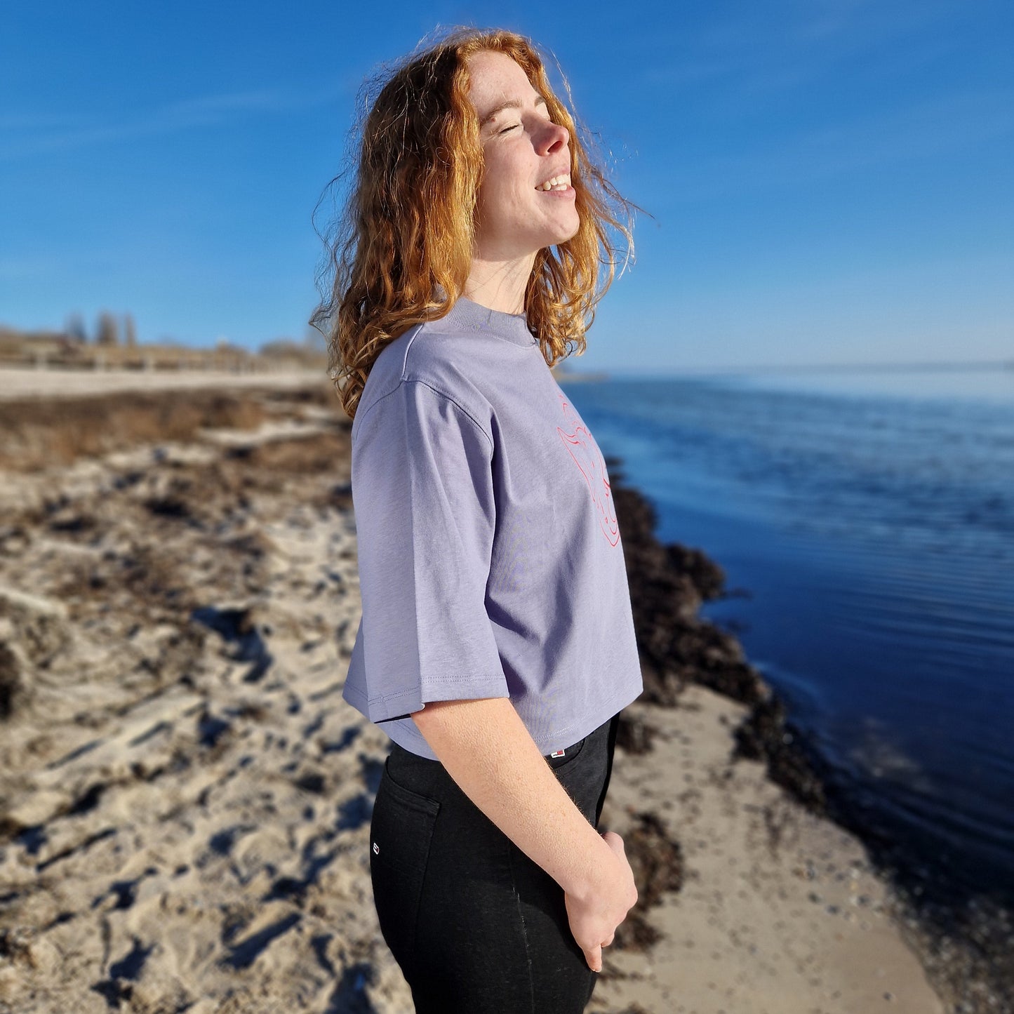 T-Shirt GANESHA (blue grey/red) lovingsoul