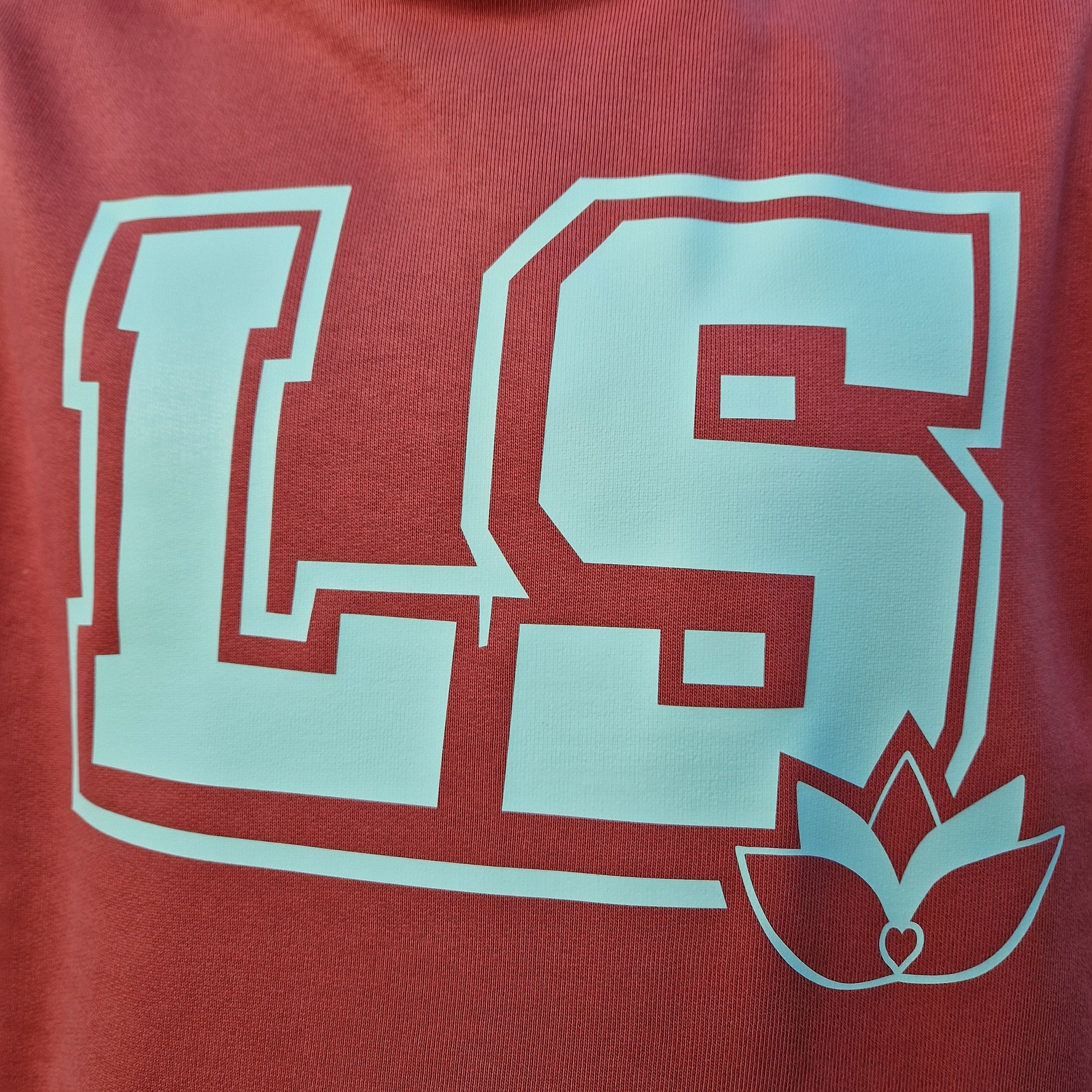 LS Hoodie College Print Detail mint 3D Schriftzug