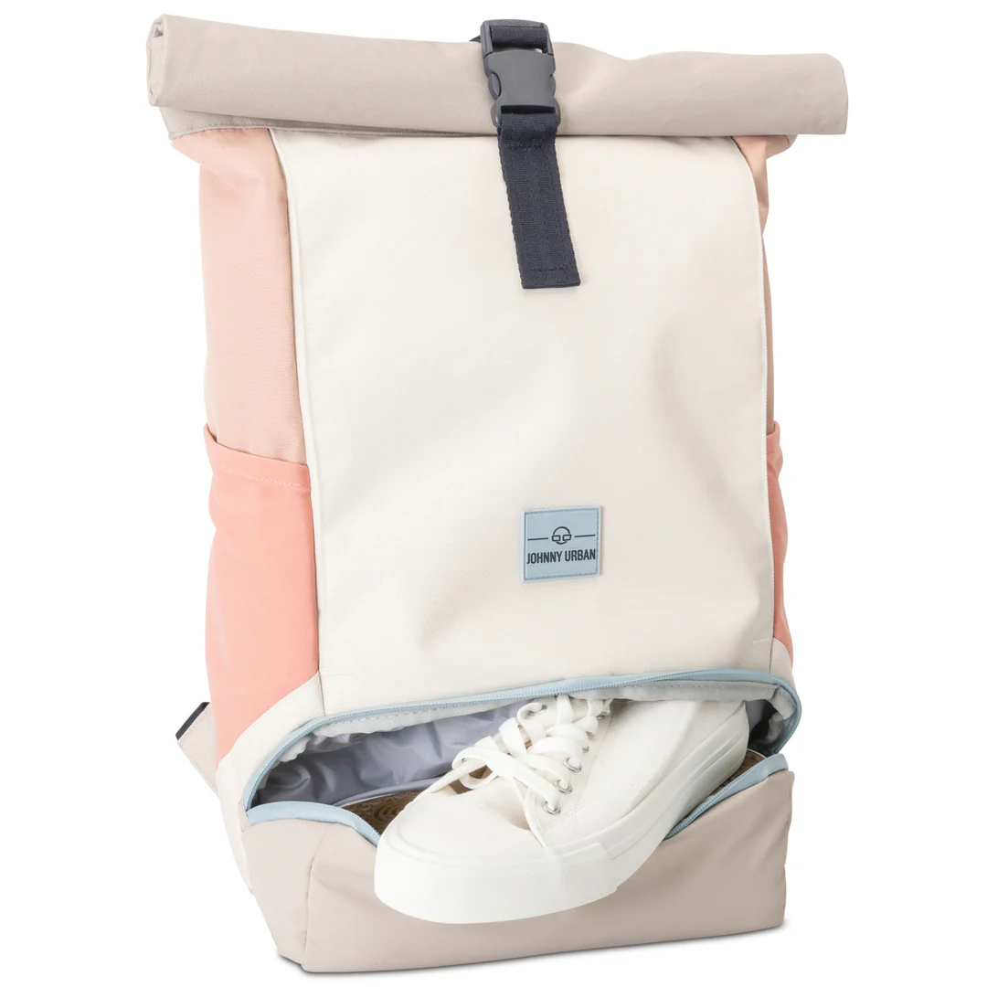 Rolltop Rucksack Allen "Medium" (Sand/Rose) Johnny Urban