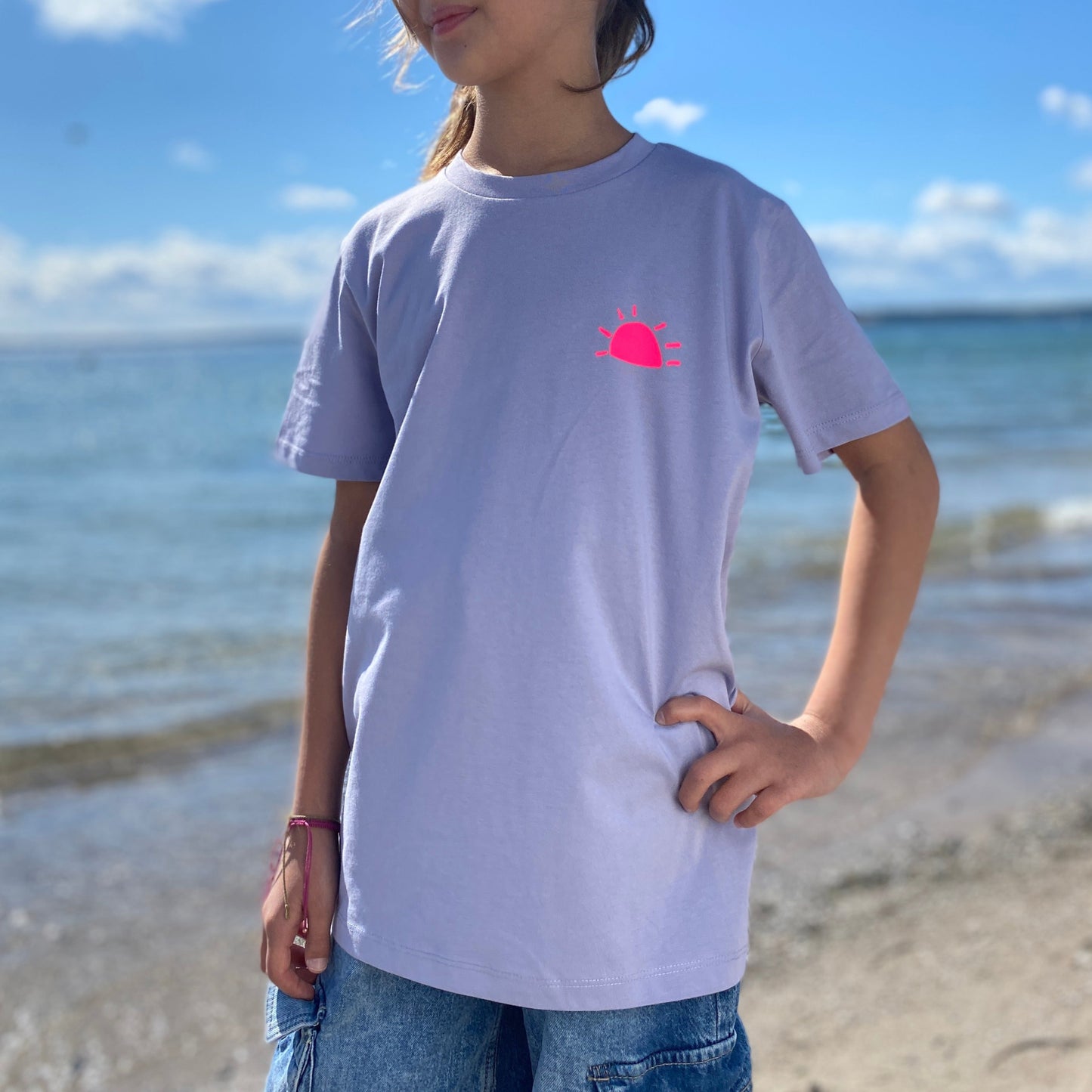 Kinder T-Shirt SUNSET (lavender/pink) lovingsoul