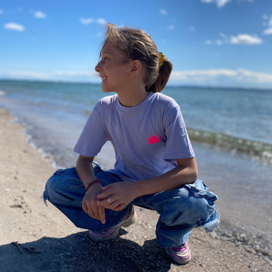 Kinder T-Shirt SUNSET (lavender/pink) lovingsoul