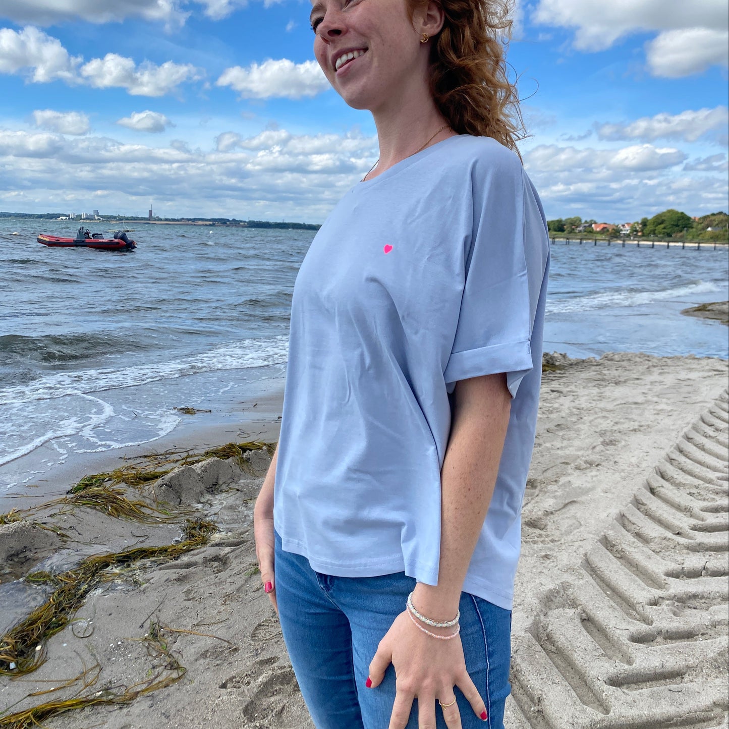 T-Shirt LOTUS (serene blue/pink) loving soul
