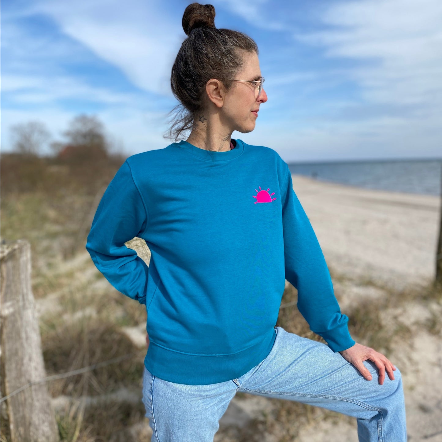 Sweatshirt SUNSET (ocean depth/pink) loving soul