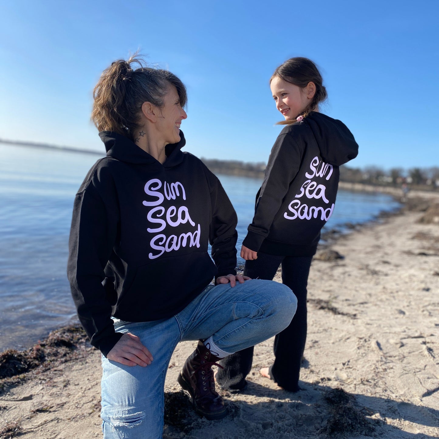 Kapuzenpullover Hoodie SUN SEA SAND (black/violet) lovingsoul