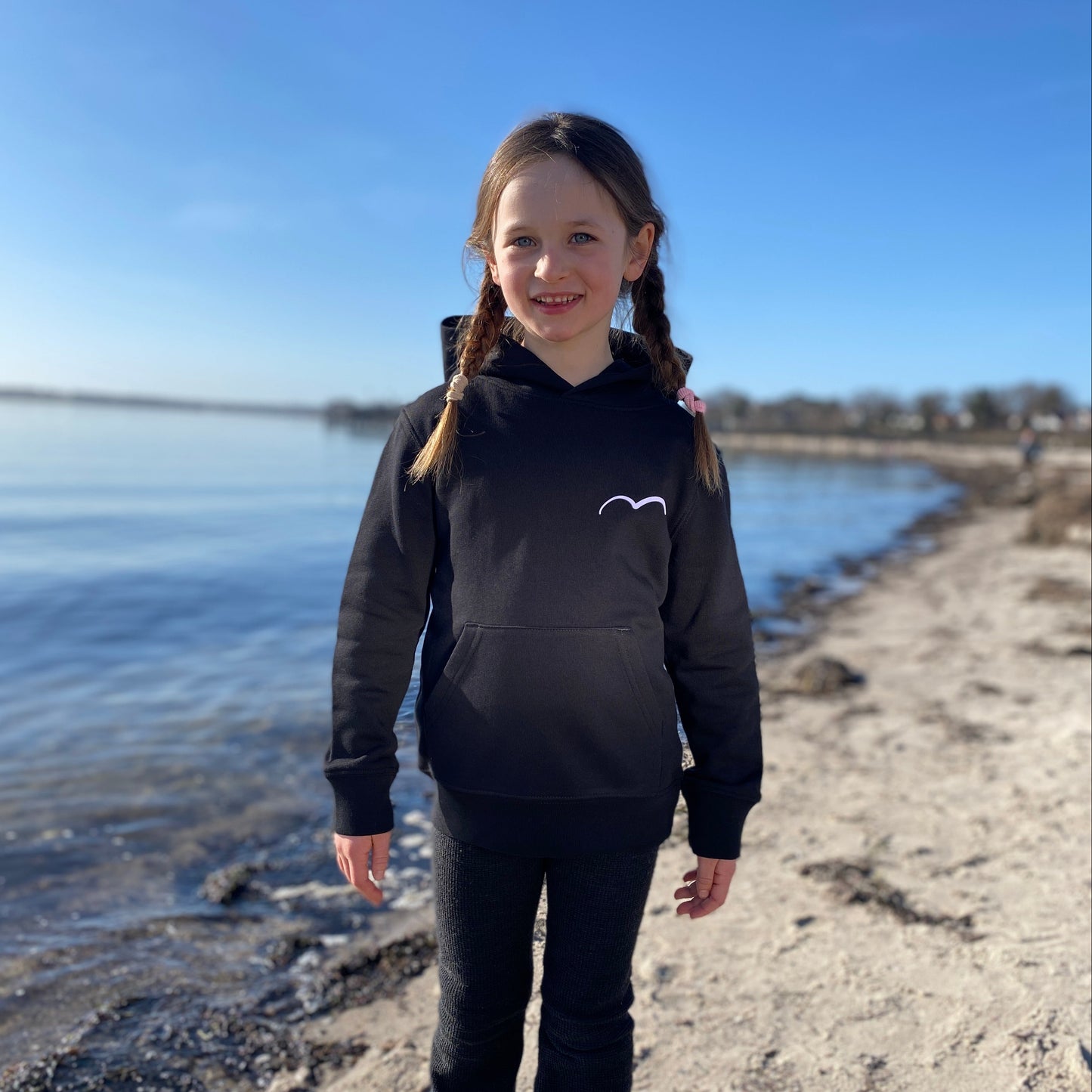 Kinder Kapuzenpullover Hoodie SUN SEA SAND (black/violet) lovingsoul