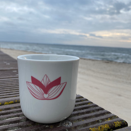 Porzellan Becher LOTUS (rosa) loving soul