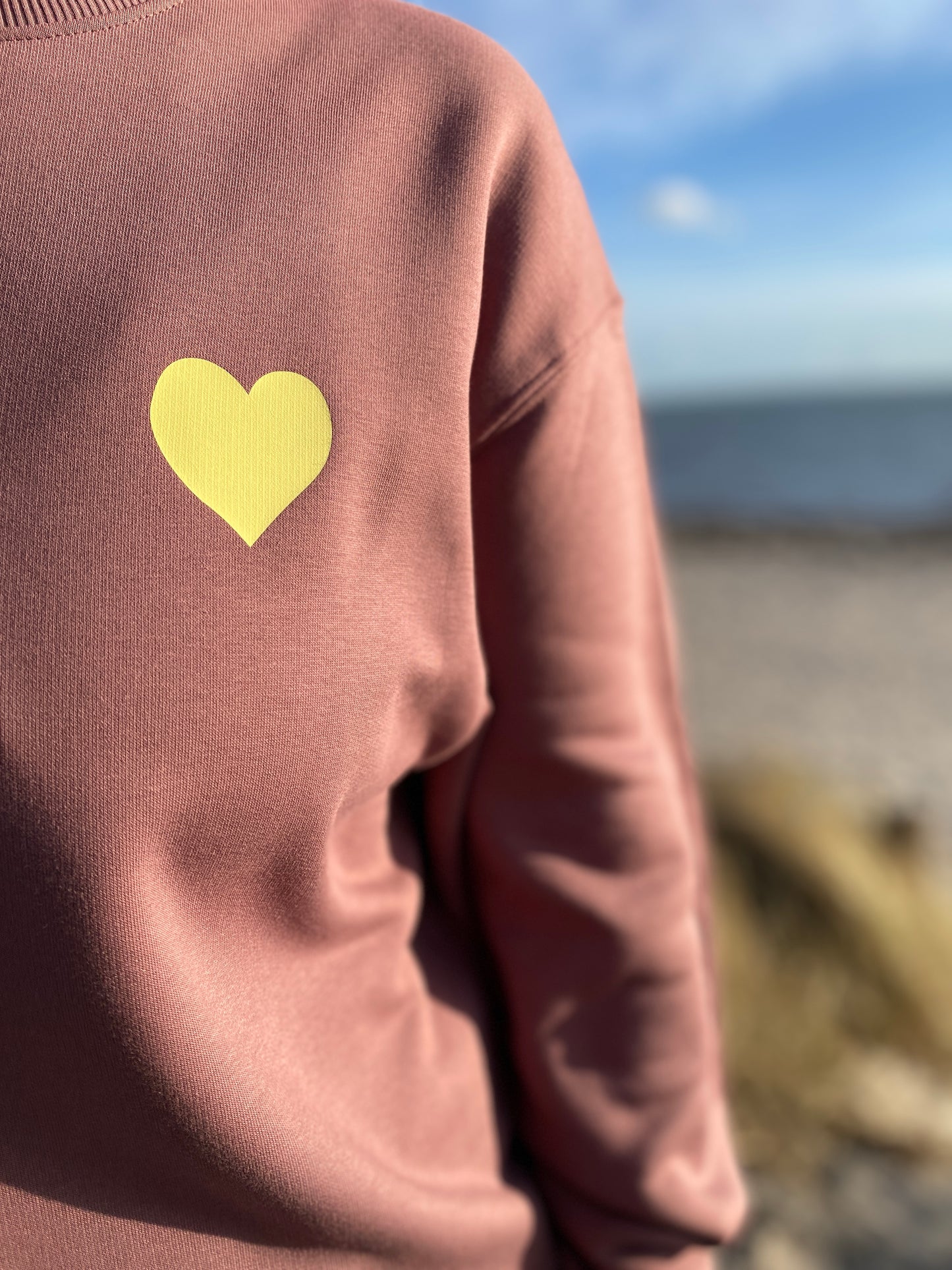 Sweatshirt HERZ (coffee/pastel yellow) loving soul