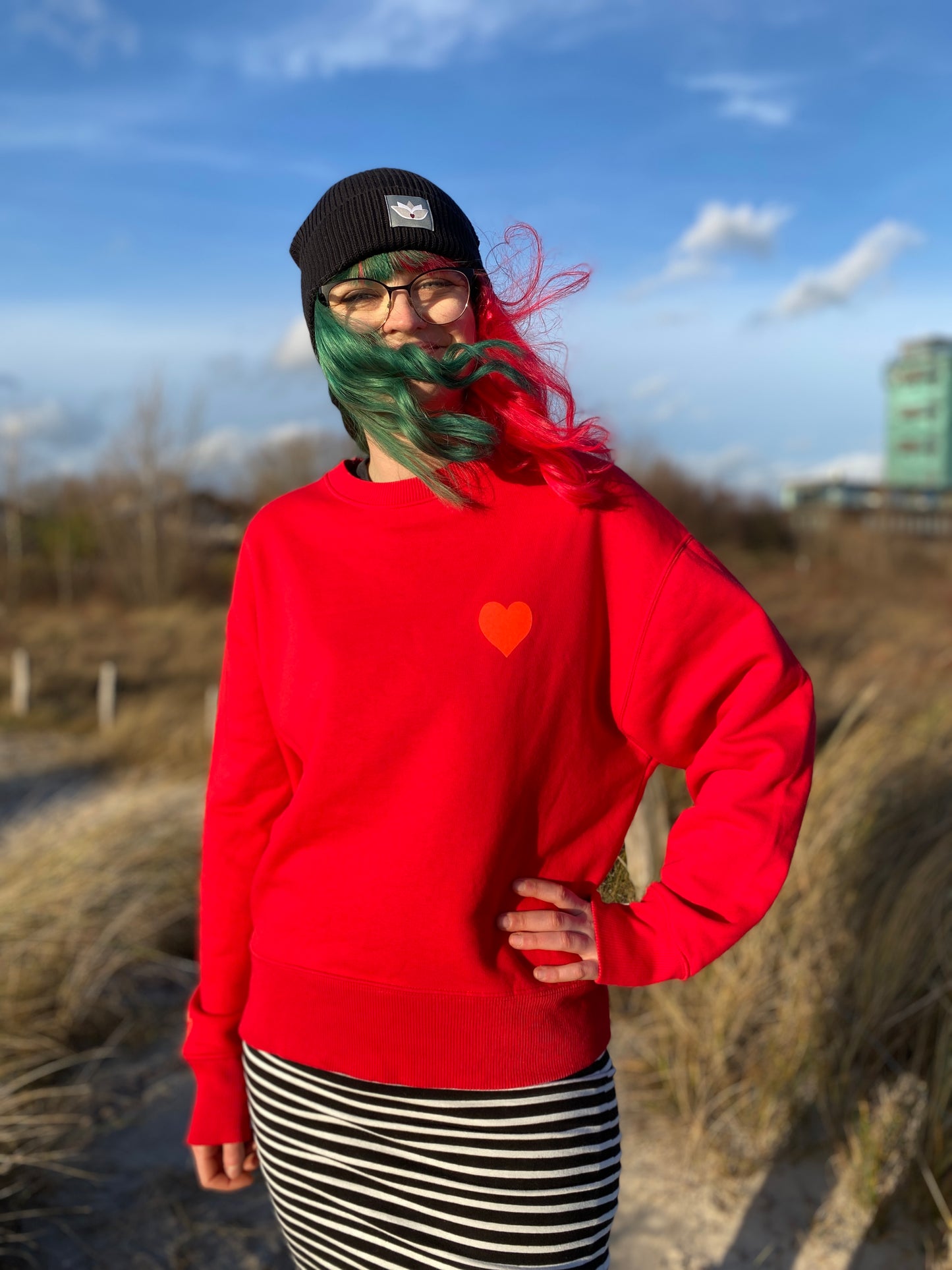 Sweatshirt HERZ (red/orange) loving soul