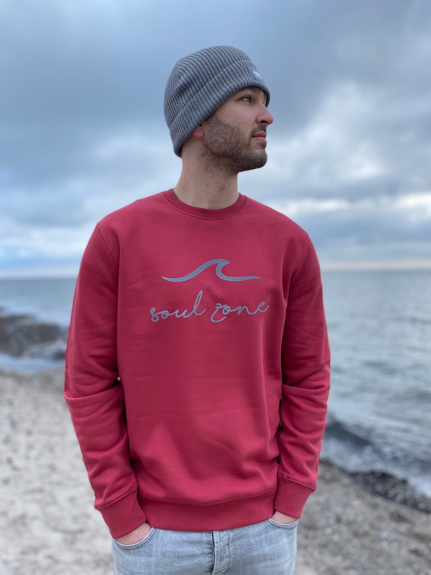 Sweatshirt SOUL ZONE SURFBOARD (red earth/grey) loving soul